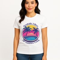 Pool Side Vibes All Summer Long Womens T-Shirt