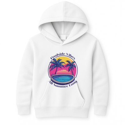 Pool Side Vibes All Summer Long Kids Hoodie