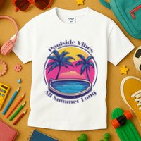 Pool Side Vibes All Summer Long Kids T-Shirt