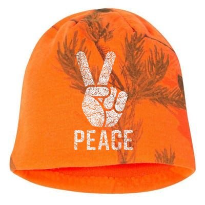 Peace Sign Vintage 60s 70s Hippie Kati - Camo Knit Beanie