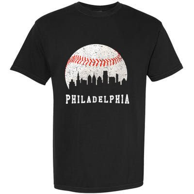 Philly skyline - Vintage Philadelphia Baseball Fans Garment-Dyed Heavyweight T-Shirt