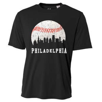 Philly skyline - Vintage Philadelphia Baseball Fans Cooling Performance Crew T-Shirt