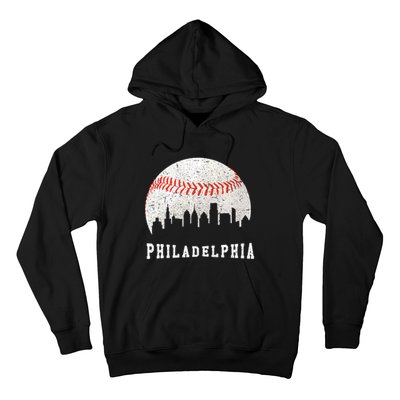 Philly skyline - Vintage Philadelphia Baseball Fans Hoodie