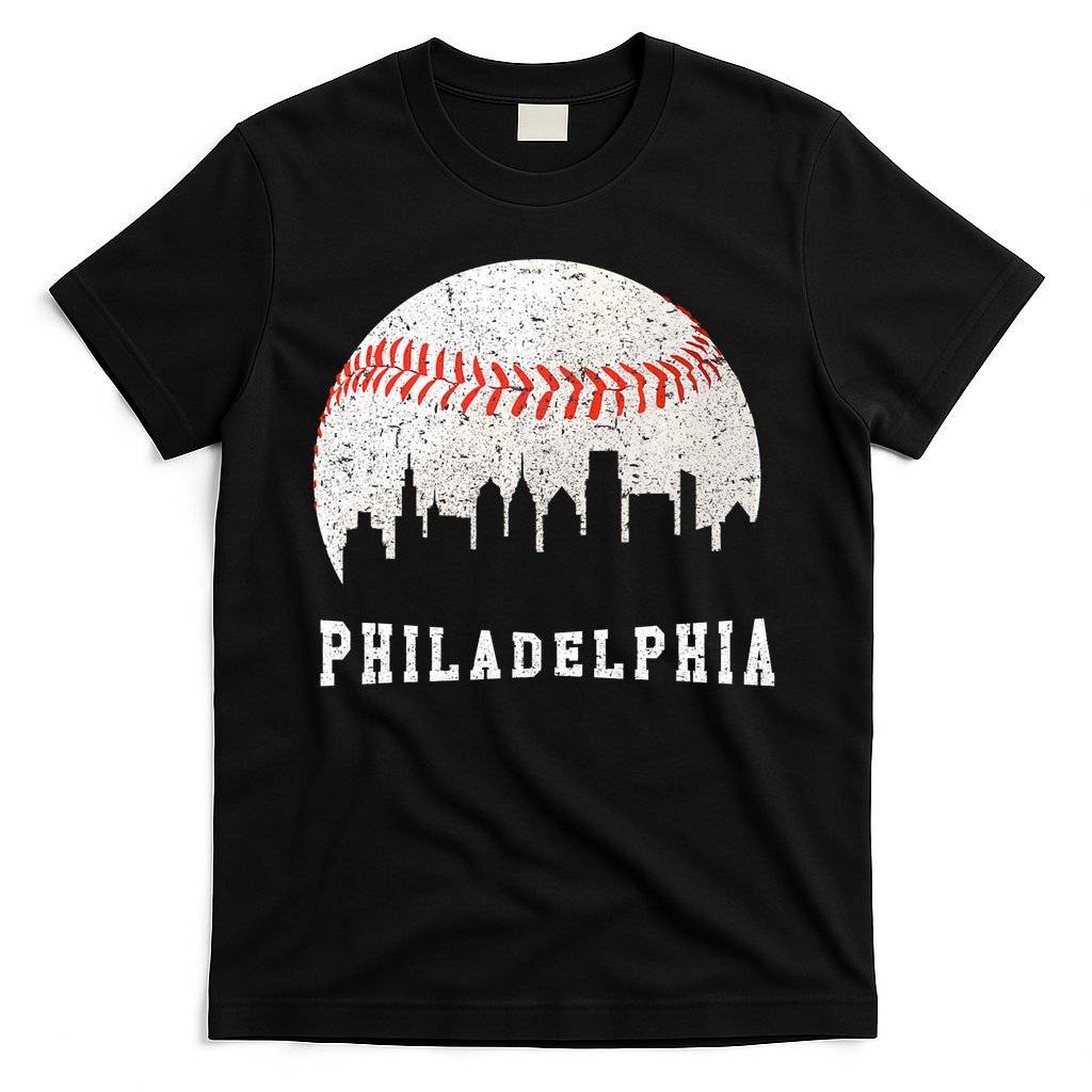 Philly skyline - Vintage Philadelphia Baseball Fans T-Shirt
