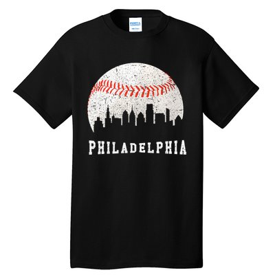 Philly skyline - Vintage Philadelphia Baseball Fans Tall T-Shirt