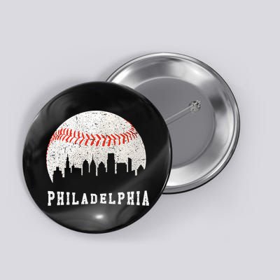 Philly skyline - Vintage Philadelphia Baseball Fans Button