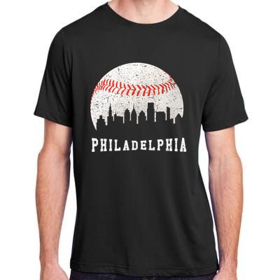 Philly skyline - Vintage Philadelphia Baseball Fans Adult ChromaSoft Performance T-Shirt