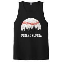 Philly skyline - Vintage Philadelphia Baseball Fans PosiCharge Competitor Tank