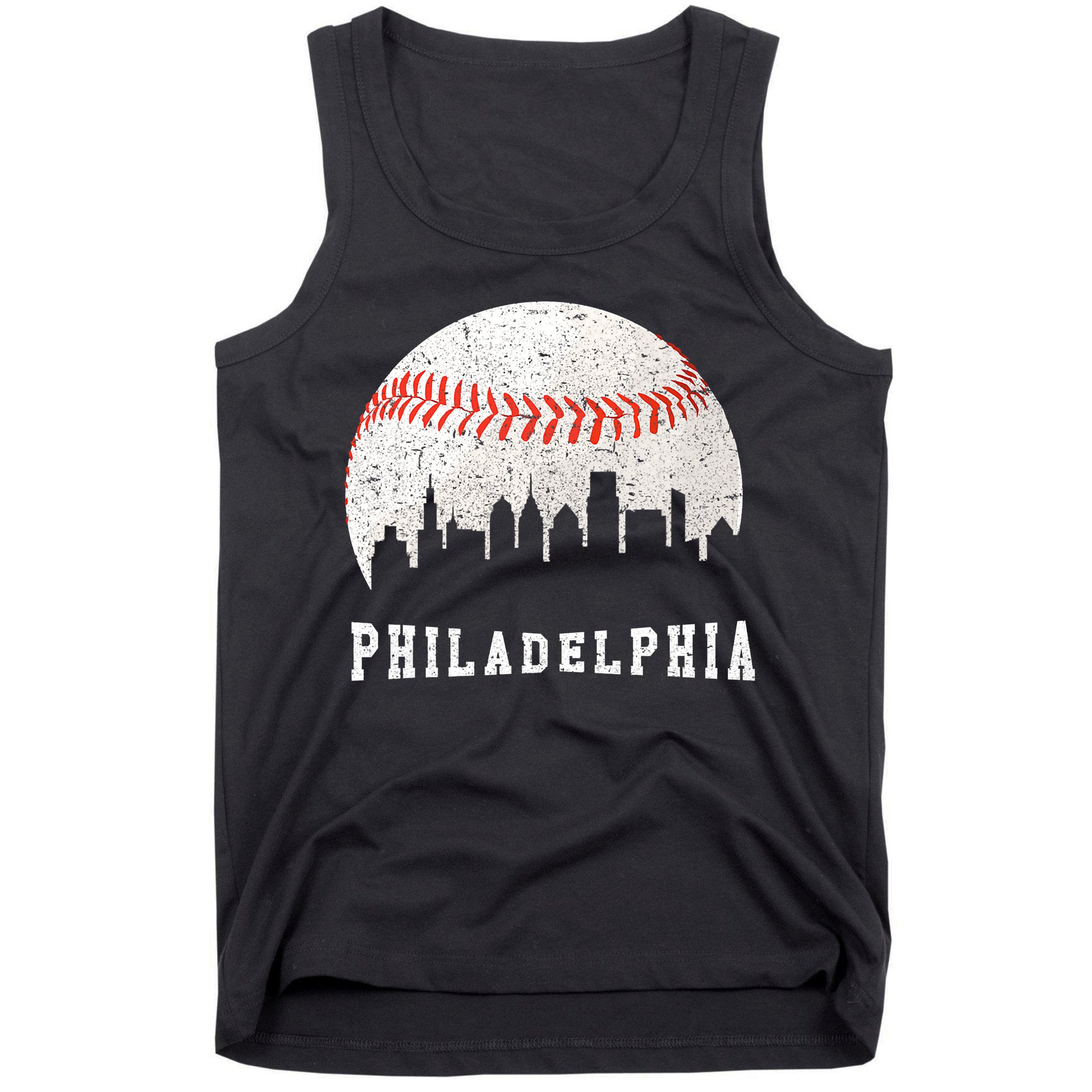 Philly skyline - Vintage Philadelphia Baseball Fans Tank Top