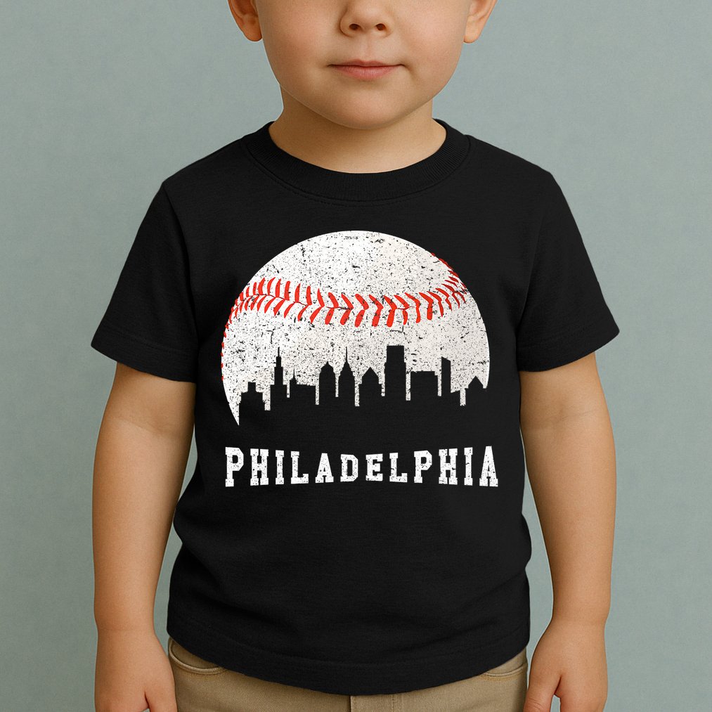Philly skyline - Vintage Philadelphia Baseball Fans Toddler T-Shirt
