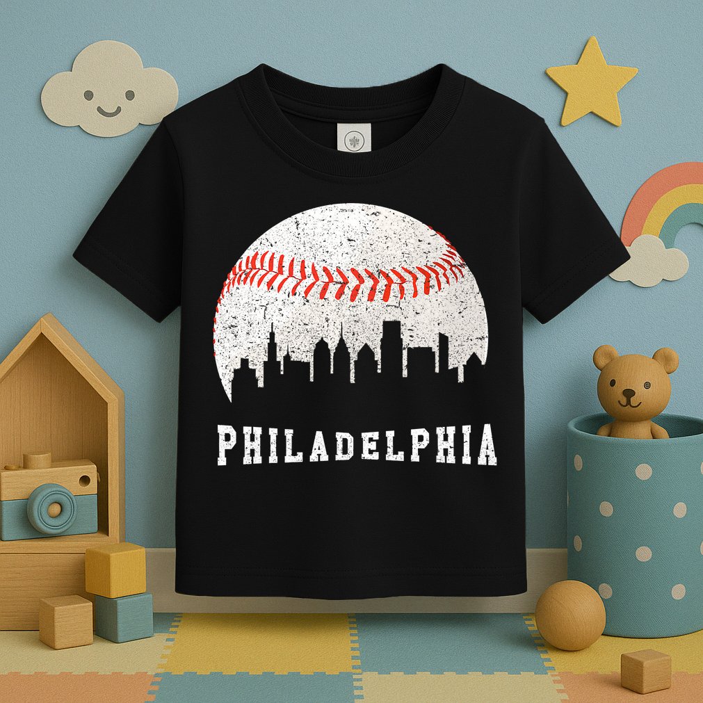 Philly skyline - Vintage Philadelphia Baseball Fans Toddler T-Shirt