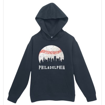 Philly skyline - Vintage Philadelphia Baseball Fans Urban Pullover Hoodie