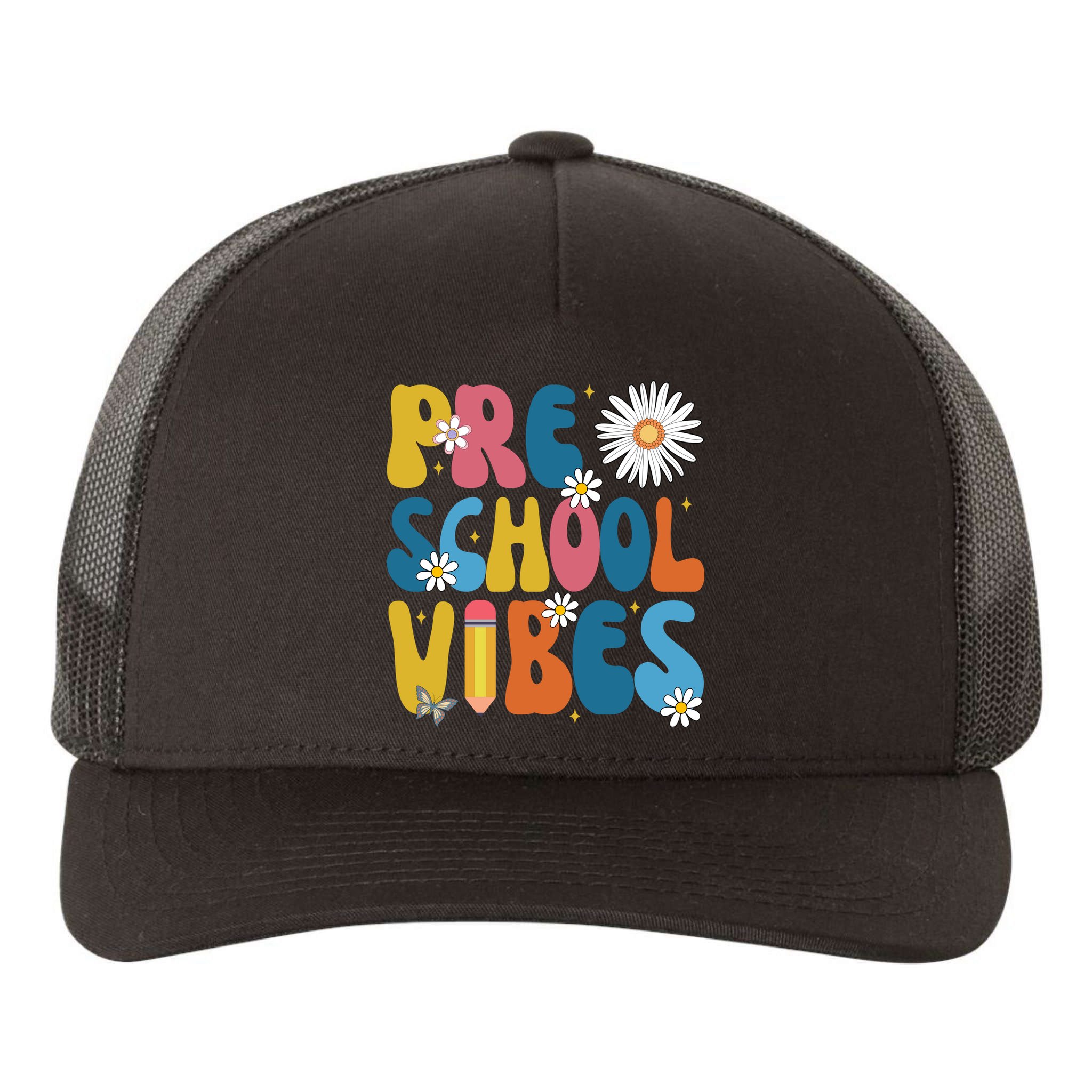 Pre School Vibes Back To School Gift Yupoong Adult 5-Panel Trucker Hat
