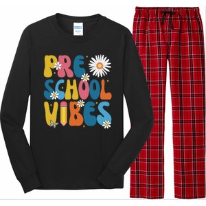 Pre School Vibes Back To School Gift Long Sleeve Pajama Set