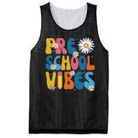 Pre School Vibes Back To School Gift Mesh Reversible Basketball Jersey Tank