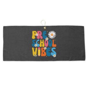 Pre School Vibes Back To School Gift Large Microfiber Waffle Golf Towel