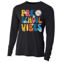 Pre School Vibes Back To School Gift Cooling Performance Long Sleeve Crew