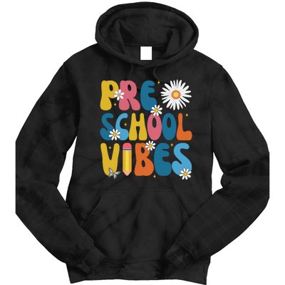 Pre School Vibes Back To School Gift Tie Dye Hoodie