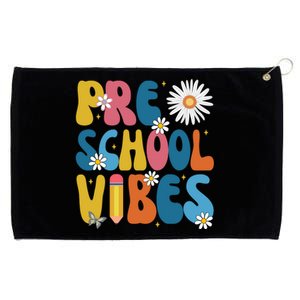 Pre School Vibes Back To School Gift Grommeted Golf Towel