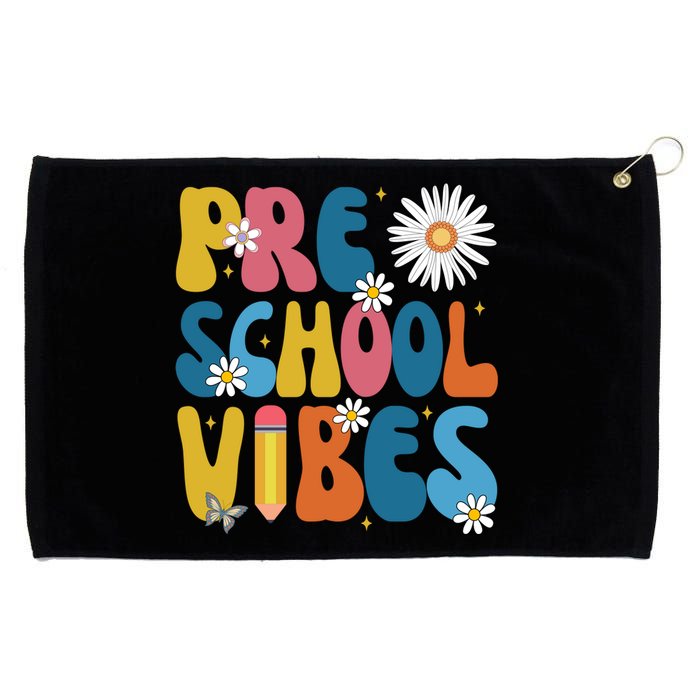 Pre School Vibes Back To School Gift Grommeted Golf Towel