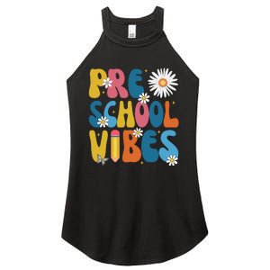 Pre School Vibes Back To School Gift Women's Perfect Tri Rocker Tank