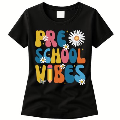 Pre School Vibes Back To School Gift Womens T-Shirt