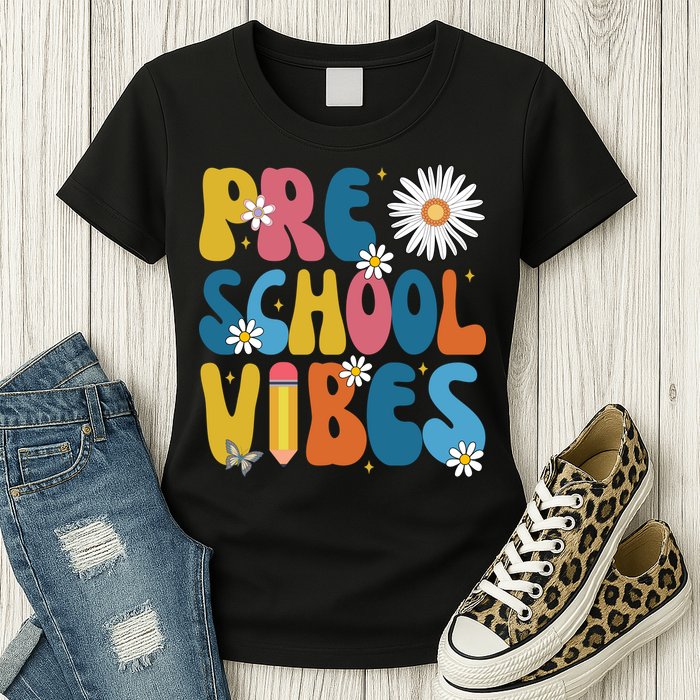 Pre School Vibes Back To School Gift Womens T-Shirt