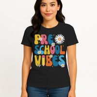 Pre School Vibes Back To School Gift Womens T-Shirt