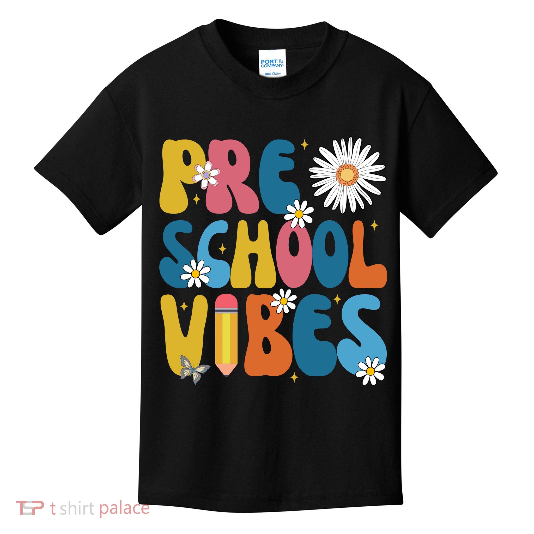 Pre School Vibes Back To School Gift Kids T-Shirt