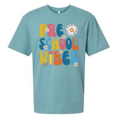 Pre School Vibes Back To School Gift Sueded Cloud Jersey T-Shirt