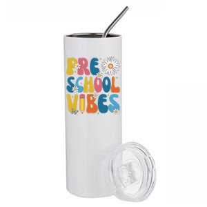 Pre School Vibes Back To School Gift Stainless Steel Tumbler