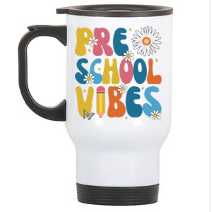 Pre School Vibes Back To School Gift Stainless Steel Travel Mug