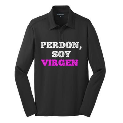 Perdon Soy Virgen Funny Spanish Quote Virginity Saying Silk Touch Performance Long Sleeve Polo