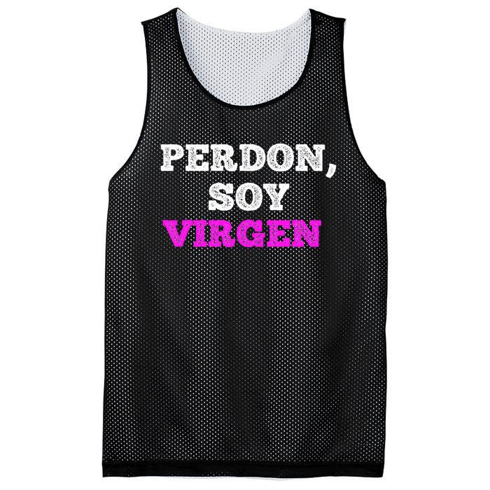 Perdon Soy Virgen Funny Spanish Quote Virginity Saying Mesh Reversible Basketball Jersey Tank