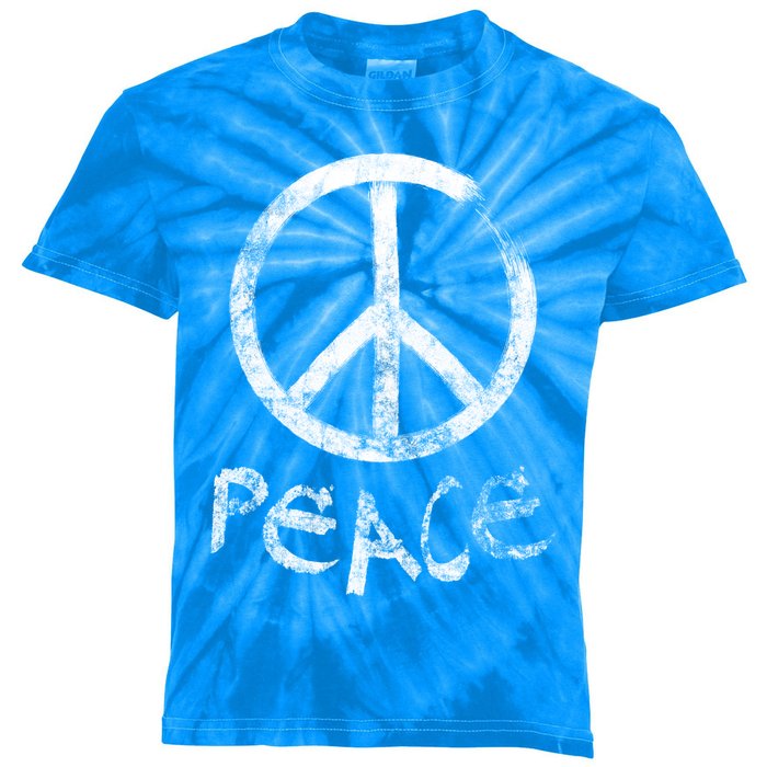 Peace Sign (Vintage) Gift Kids Tie-Dye T-Shirt