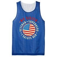 Proud Sister Veteran Superhero I Salute Her Veterans Day Great Gift Mesh Reversible Basketball Jersey Tank