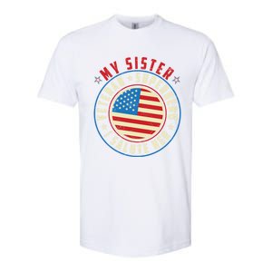 Proud Sister Veteran Superhero I Salute Her Veterans Day Great Gift Softstyle CVC T-Shirt