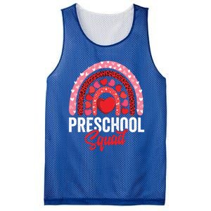 Preschool Squad Valentines Day Rainbow Teacher And Gift Mesh Reversible Basketball Jersey Tank