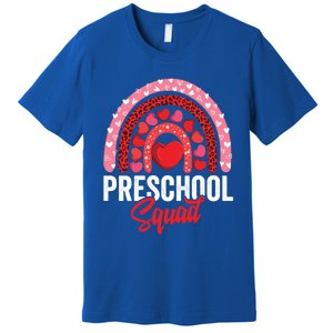 Preschool Squad Valentines Day Rainbow Teacher And Gift Premium T-Shirt