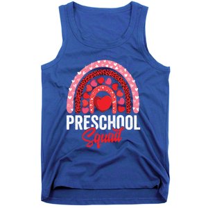 Preschool Squad Valentines Day Rainbow Teacher And Gift Tank Top