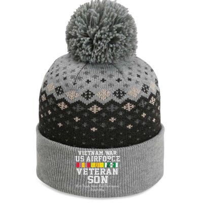 Proud Son Vietnam War Veteran Son Veteran's Day Gift The Baniff Cuffed Pom Beanie