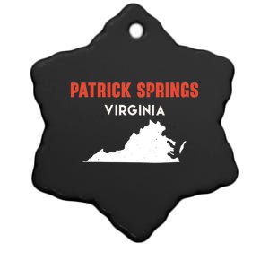 Patrick Springs Virginia Usa State America Travel Virginian Gift Ceramic Star Ornament