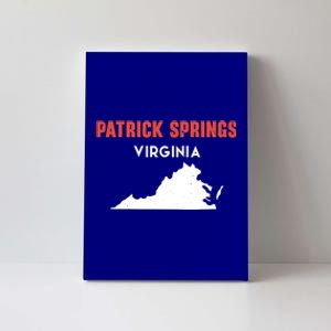 Patrick Springs Virginia Usa State America Travel Virginian Gift Canvas