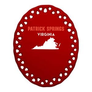 Patrick Springs Virginia Usa State America Travel Virginian Gift Ceramic Oval Ornament