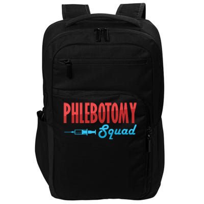 Phlebotomy Squad Veins Syringe Phlebotomist Needle Gift Impact Tech Backpack