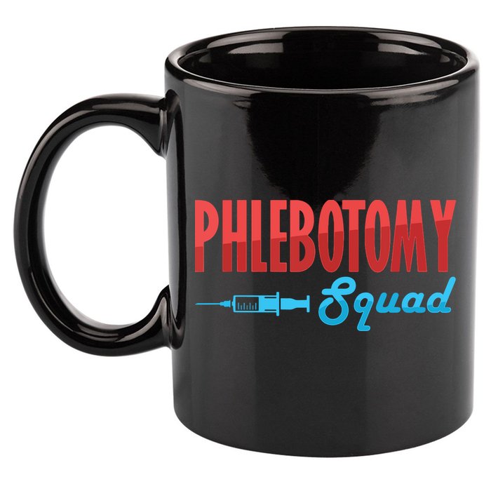 Phlebotomy Squad Veins Syringe Phlebotomist Needle Gift 11oz C Handle Ceramic Mug