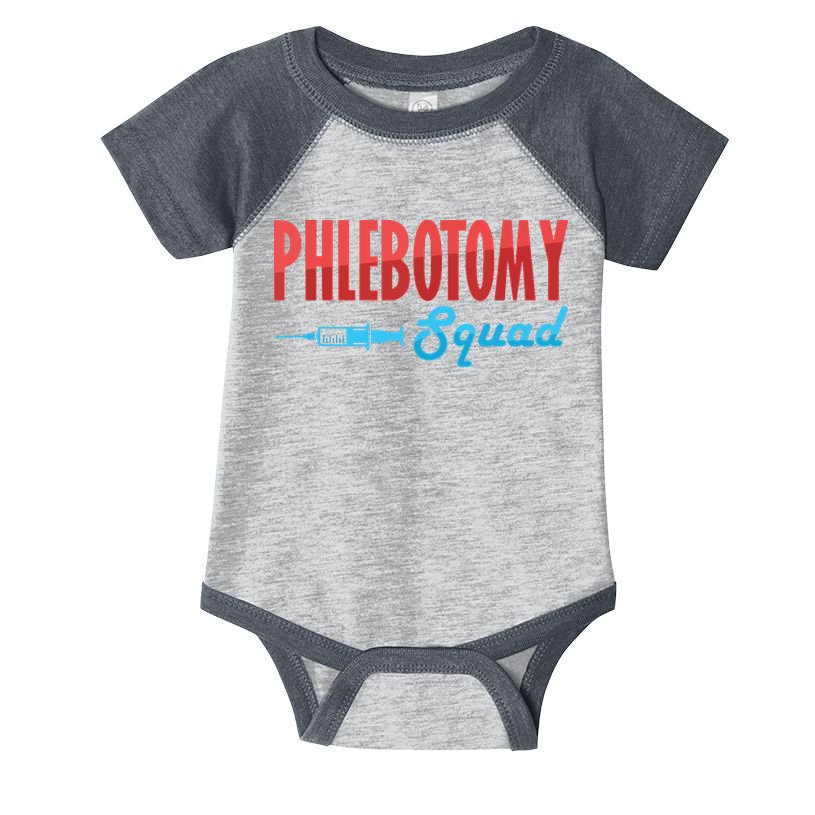 Phlebotomy Squad Veins Syringe Phlebotomist Needle Gift Infant Baby Jersey Bodysuit