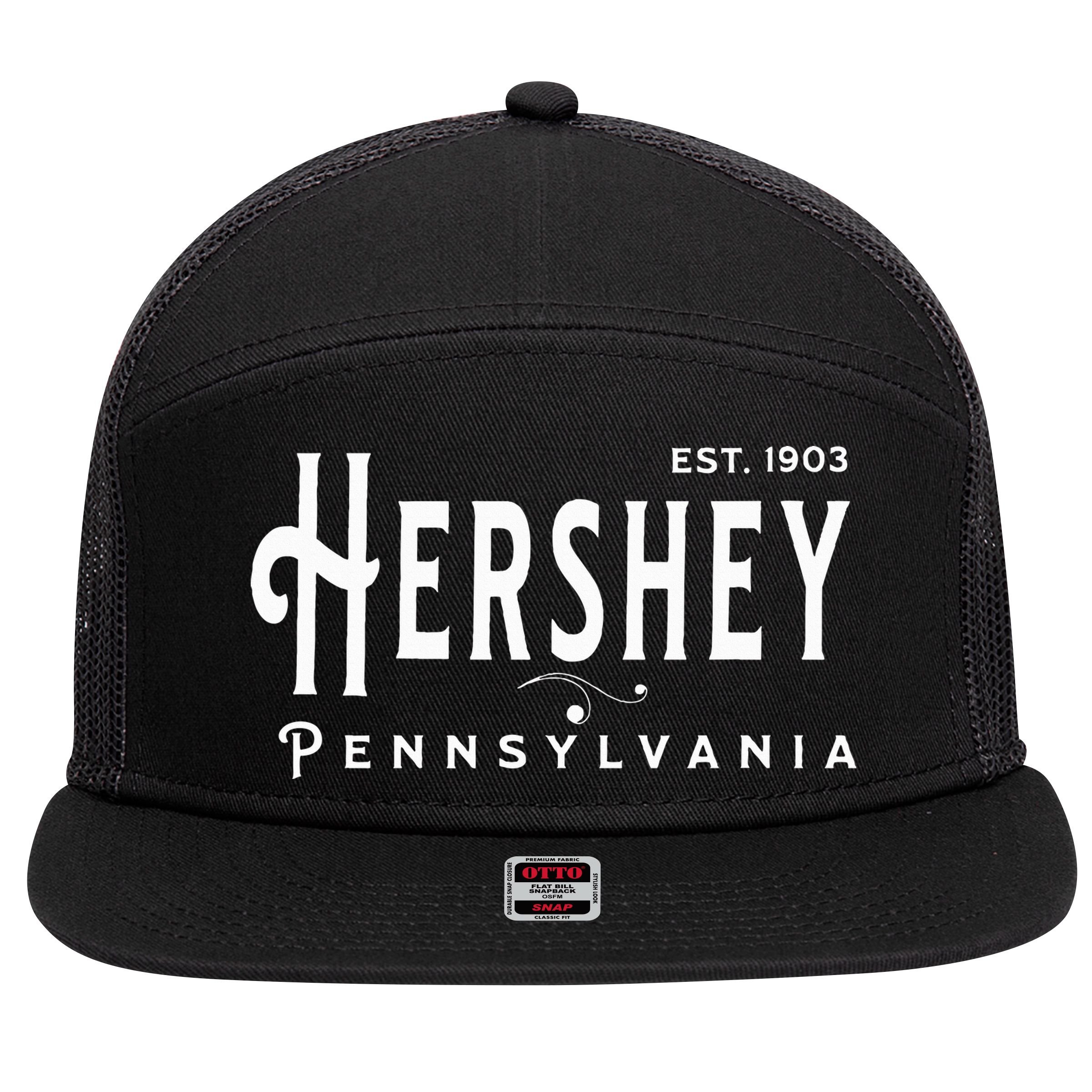 Pennsylvania Souvenir Visit Hershey 7 Panel Mesh Trucker Snapback Hat