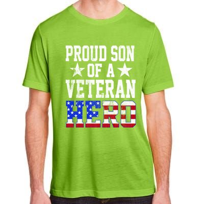 Proud Son Veteran Hero American Flag America Patriotic Gift Adult ChromaSoft Performance T-Shirt