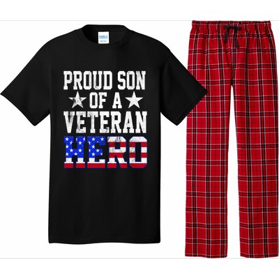 Proud Son Veteran Hero American Flag America Patriotic Gift Pajama Set